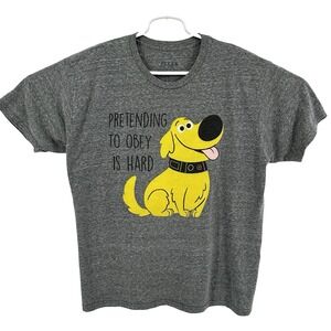 Disney Pixar Up Dug T-Shirt Graphic Tee XL Dog Short Sleeve Crew Neck